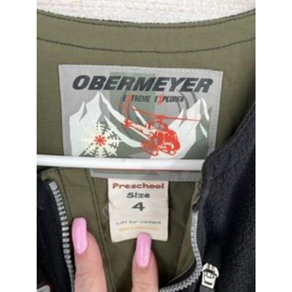 Obermeyer Extreme Explorer Snow Bib Kids Preschool 4 Green Black‎ - Picture 3 of 10